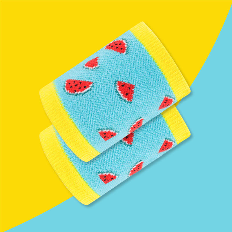 Manchons de poignet amusants à motif pastèque (2 paires)