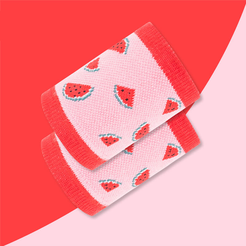 Manchons de poignet amusants à motif pastèque (2 paires)