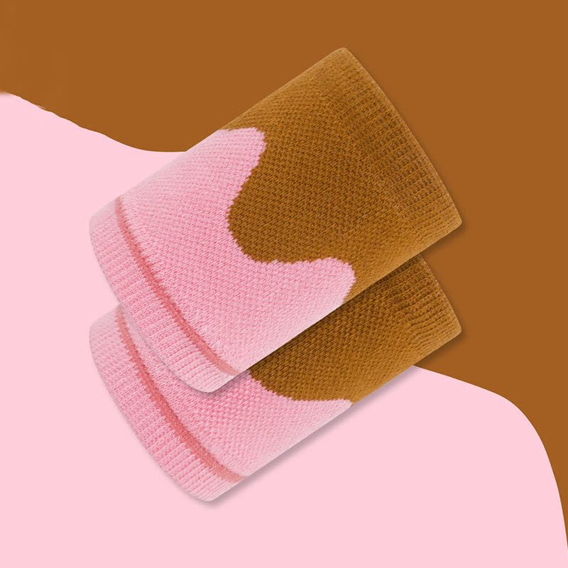 Manchons de poignet à blocs de couleurs ondulés (2 paires)