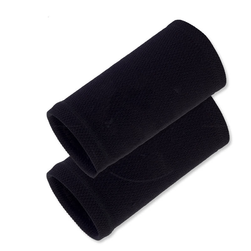 Manchons de compression pour poignets de sport de plein air de couleur unie (2 paires) - Noir - One Size - image 11