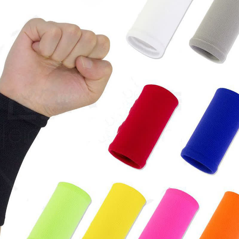 Manchons de compression pour poignets de sport de plein air de couleur unie (2 paires)