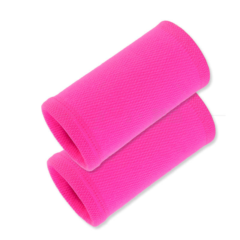 Manchons de compression pour poignets de sport de plein air de couleur unie (2 paires)