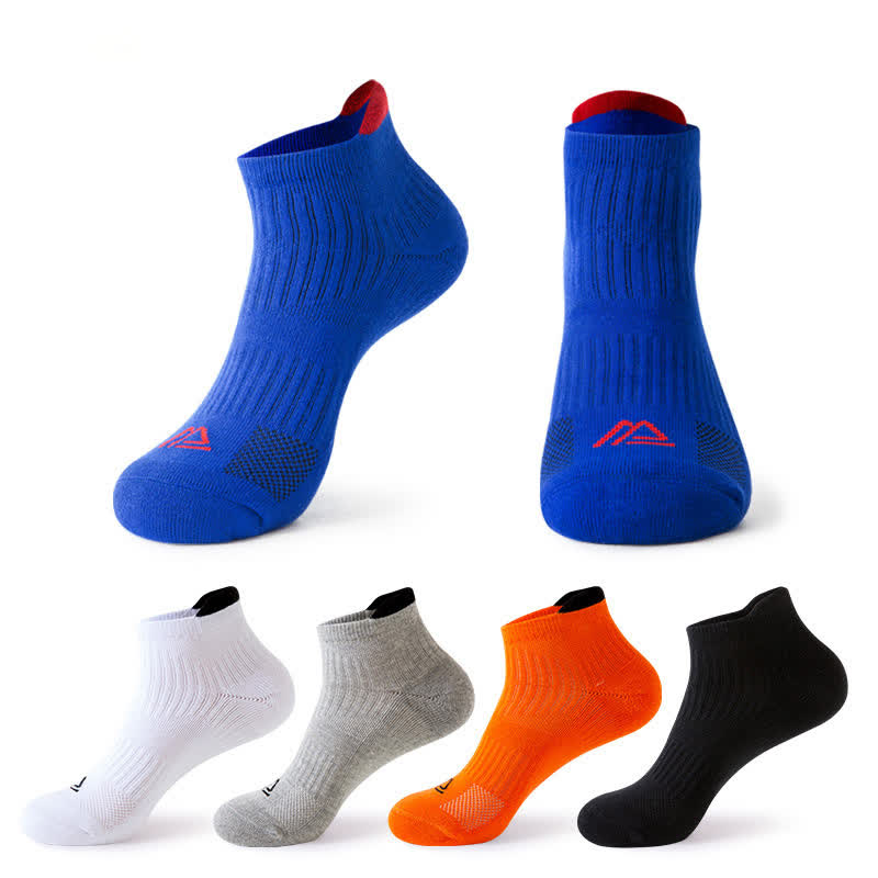 Chaussettes de sport respirantes et anti-transpiration de couleur unie (5 paires)
