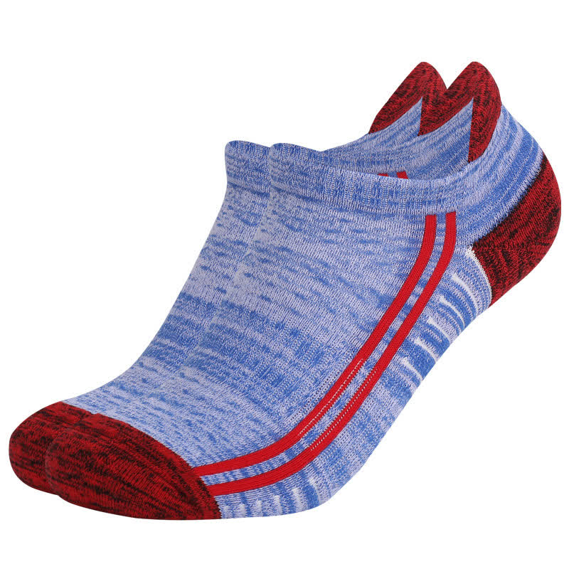 Chaussettes respirantes anti-transpiration en coton à rayures colorées (6 paires) - Bleu foncé - EU39-42 (US6-8.5) - image 11