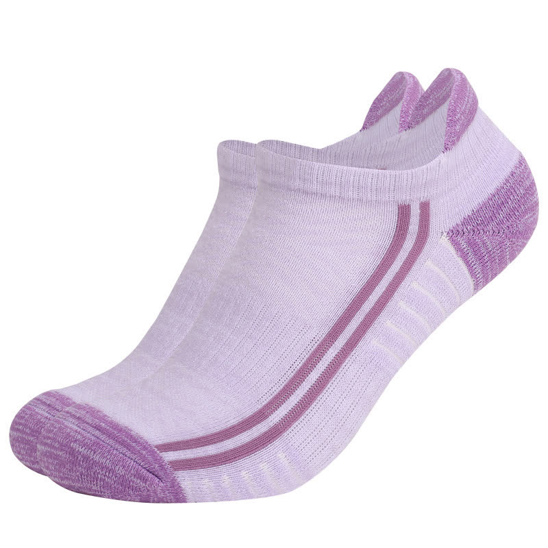Chaussettes respirantes anti-transpiration en coton à rayures colorées (6 paires)