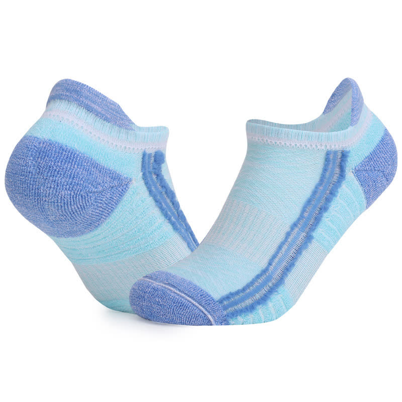 Chaussettes respirantes anti-transpiration en coton à rayures colorées (6 paires)