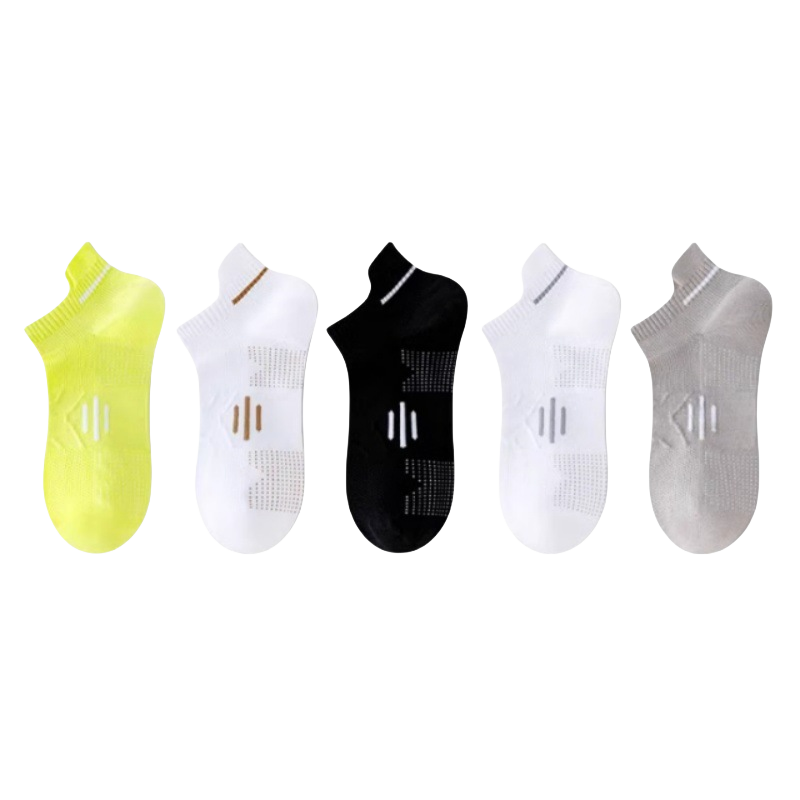 Chaussettes de sport respirantes en coton anti-transpiration (5 paires)