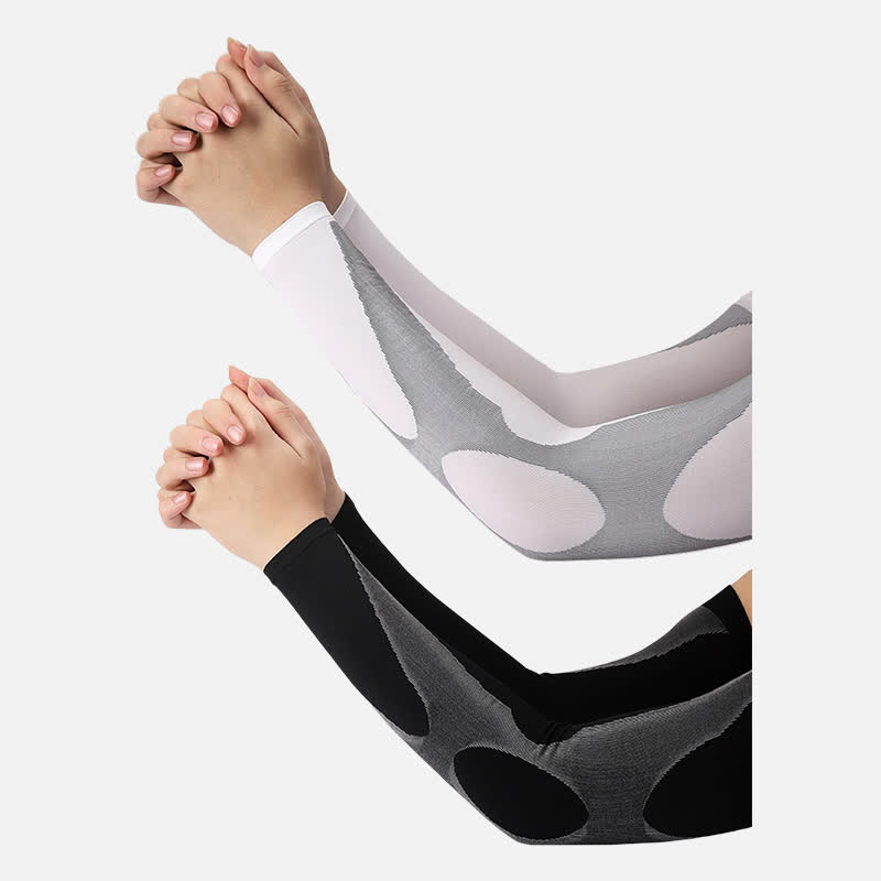 Manchons de protection solaire à rayures pour sports de plein air (4 paires)