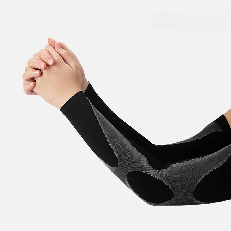 Manchons de protection solaire à rayures pour sports de plein air (4 paires)