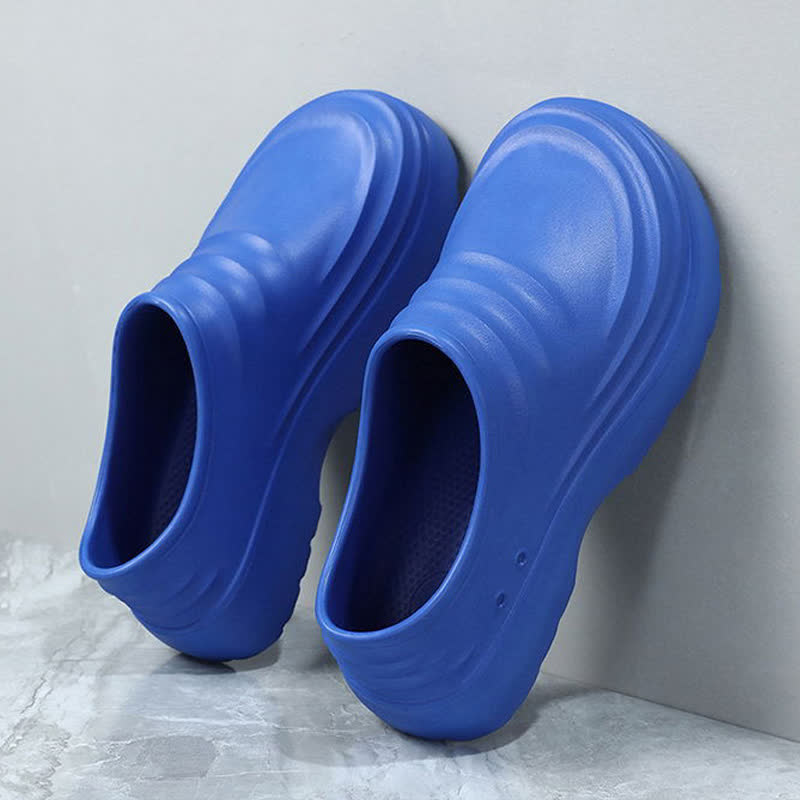 Chaussures de cuisine à semelle souple, antidérapantes et imperméables, de couleur unie