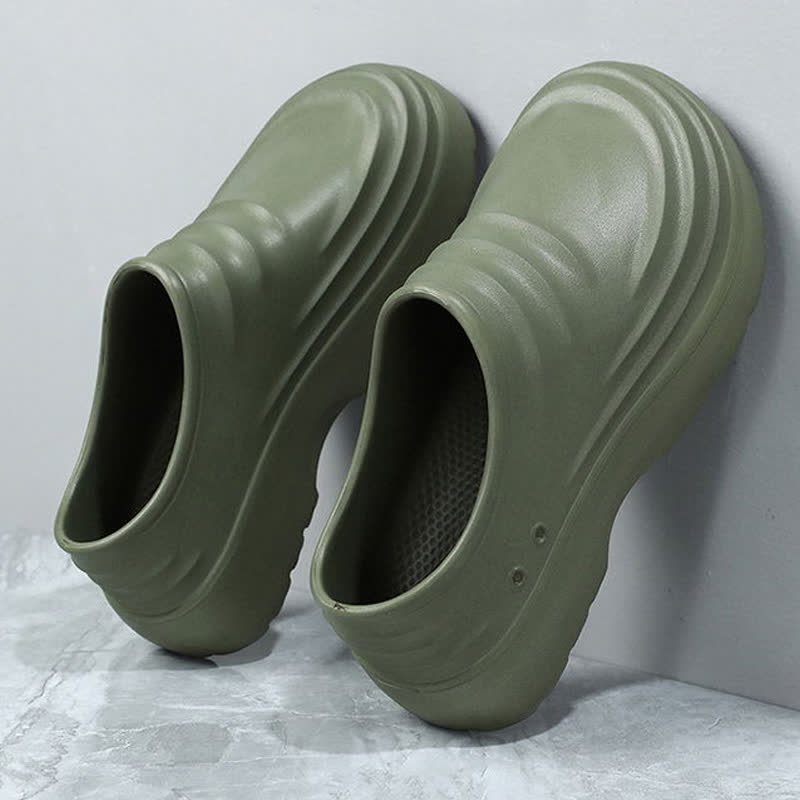 Chaussures de cuisine à semelle souple, antidérapantes et imperméables, de couleur unie