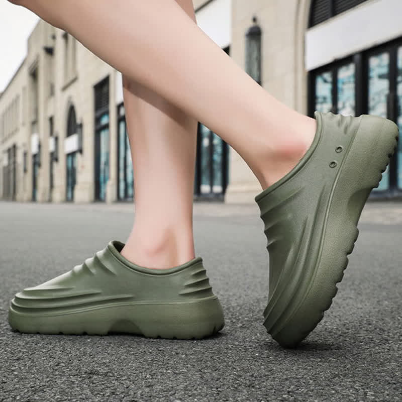 Chaussures de cuisine à semelle souple, antidérapantes et imperméables, de couleur unie