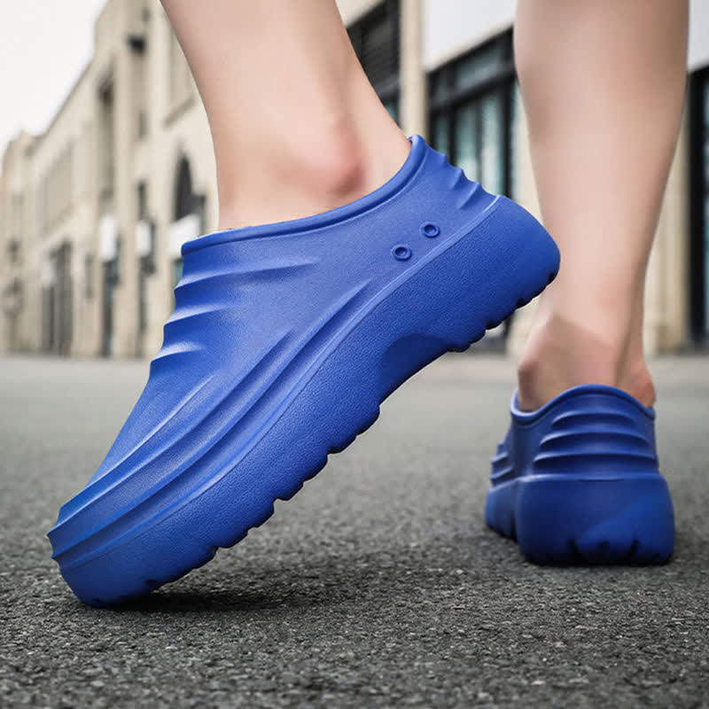 Chaussures de cuisine à semelle souple, antidérapantes et imperméables, de couleur unie