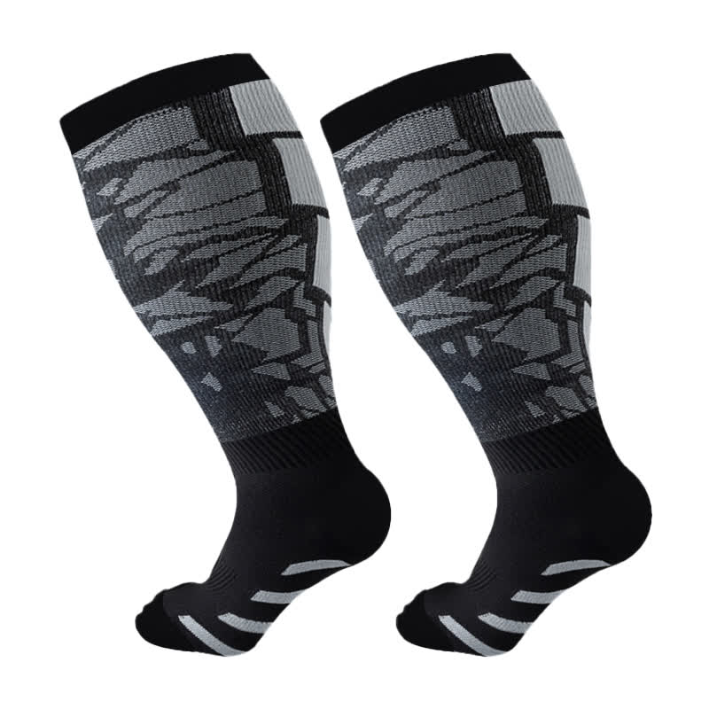 Chaussettes de compression de fitness graphiques grande taille (3 paires) - Gris - 4XL - image 7