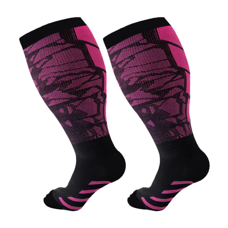 Chaussettes de compression de sport graphiques grande taille (3 paires) - Rouge - 4XL - image 7