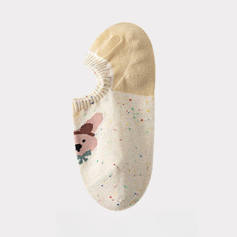 Chaussettes invisibles à motifs mignons (8 paires)