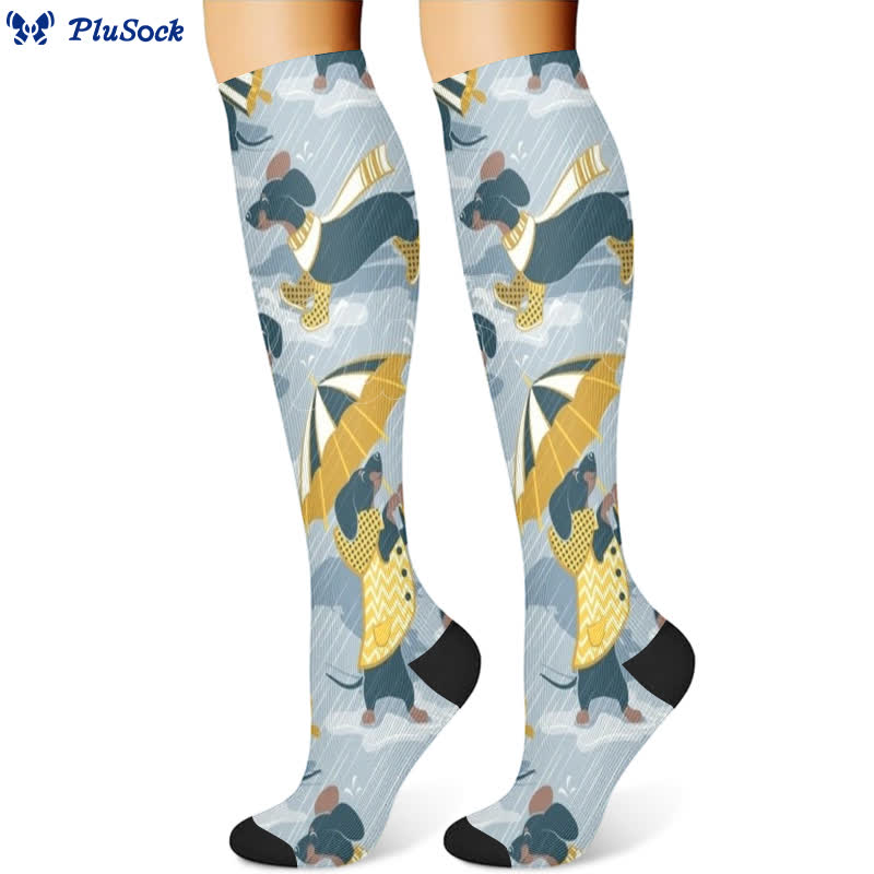 Chaussettes de compression à imprimé chien (3 paires) - image 4