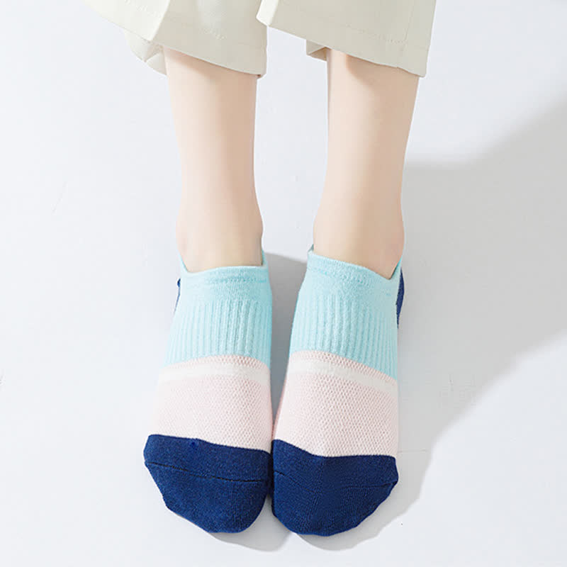 Chaussettes de compression respirantes à coutures colorées pour le sport (6 paires)