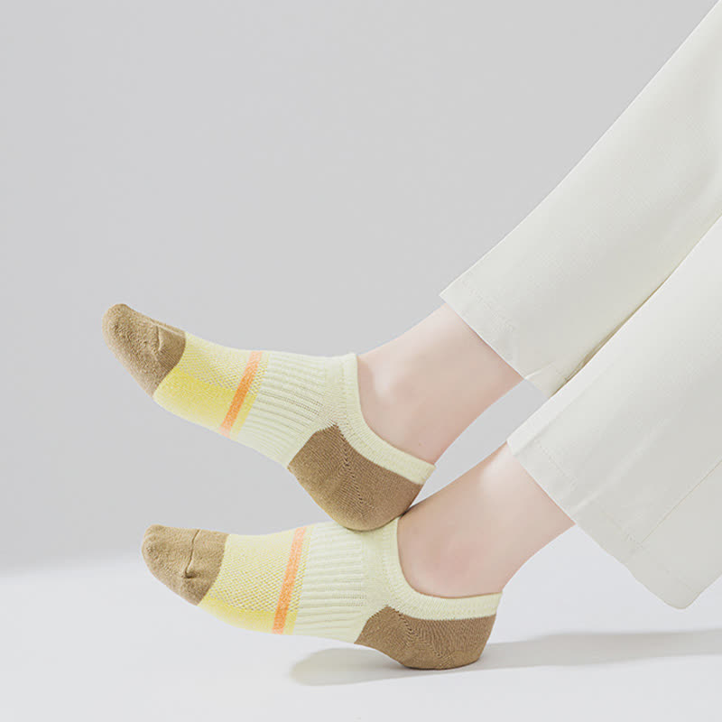 Chaussettes de compression respirantes à coutures colorées pour le sport (6 paires)