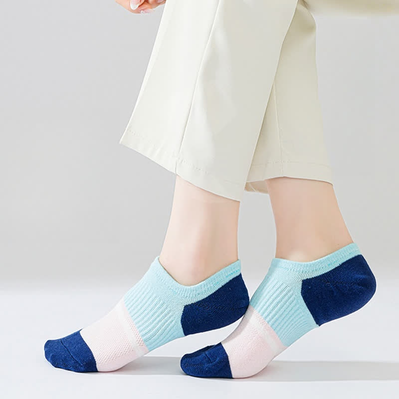 Chaussettes de compression respirantes à coutures colorées pour le sport (6 paires)