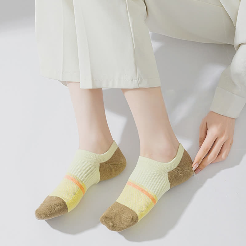 Chaussettes de compression respirantes à coutures colorées pour le sport (6 paires)