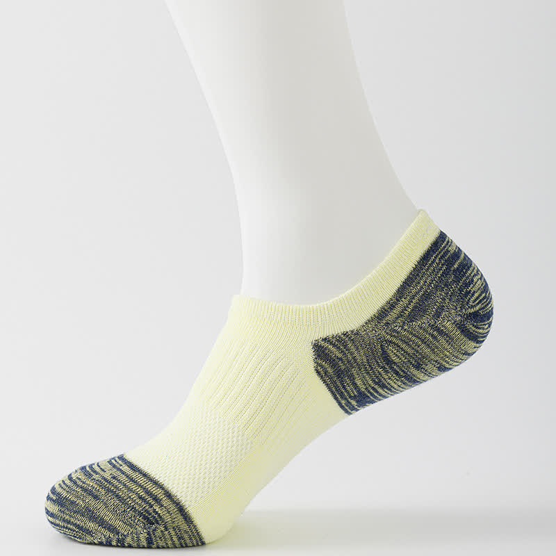 Chaussettes de compression respirantes de couleur contrastée pour le sport (5 paires)