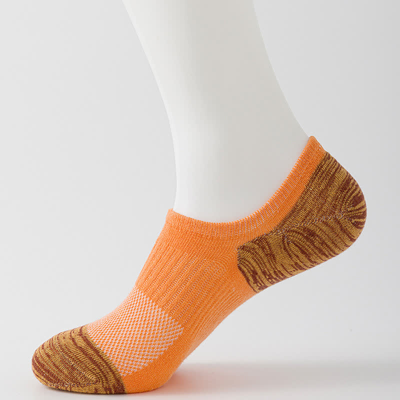 Chaussettes de compression respirantes de couleur contrastée pour le sport (5 paires)