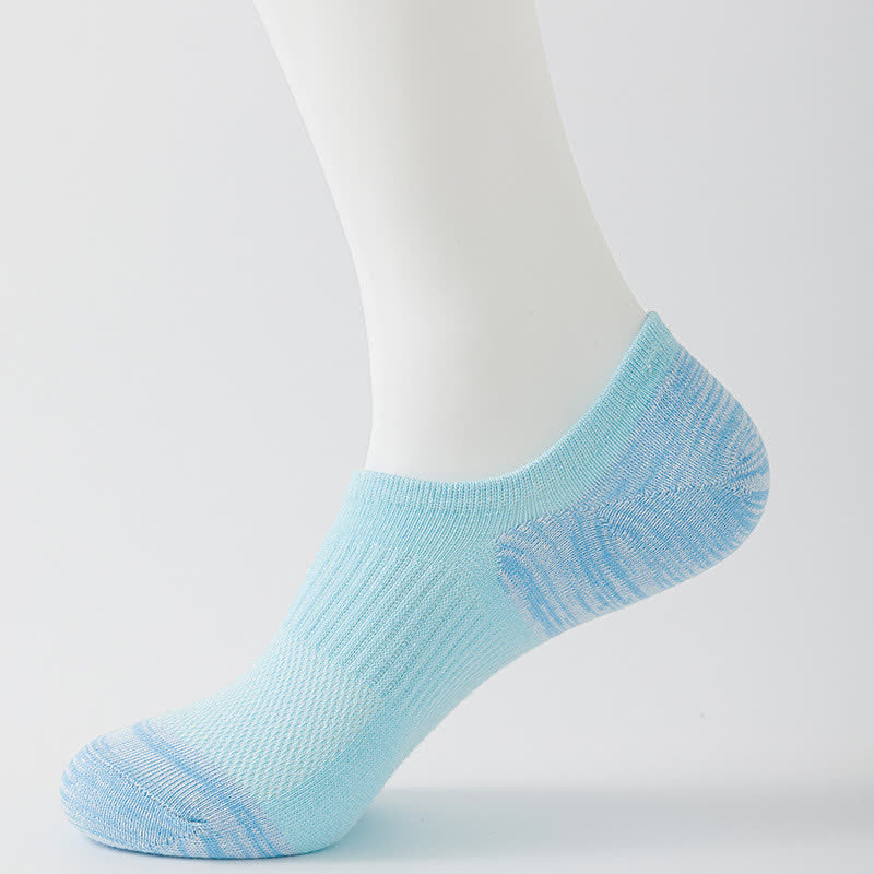 Chaussettes de compression respirantes de couleur contrastée pour le sport (5 paires)