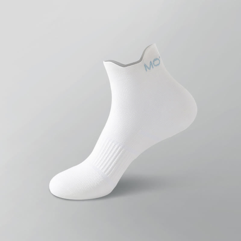 Chaussettes de compression respirantes à la cheville, fines et de couleur unie (6 paires)