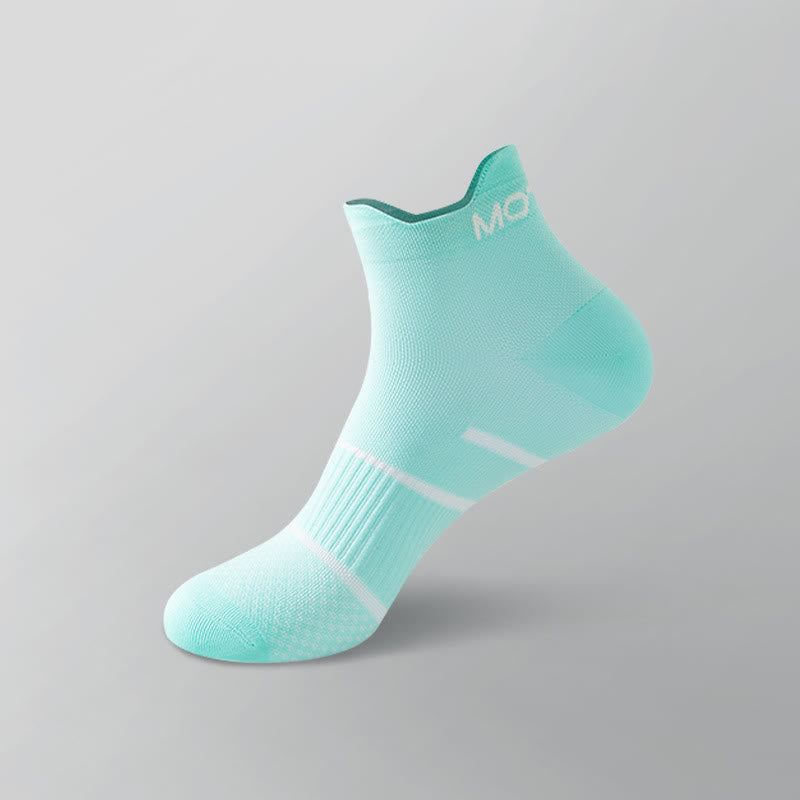 Chaussettes de compression respirantes à la cheville, fines et de couleur unie (6 paires)