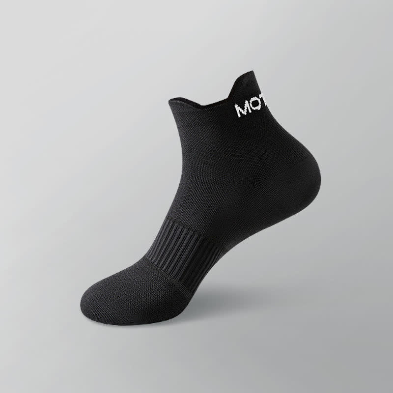 Chaussettes de compression respirantes à la cheville, fines et de couleur unie (6 paires)