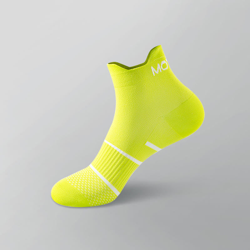 Chaussettes de compression respirantes à la cheville, fines et de couleur unie (6 paires)