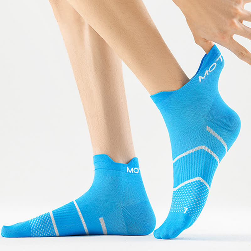 Chaussettes de compression respirantes à la cheville, fines et de couleur unie (6 paires)