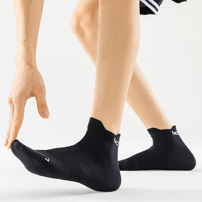 Chaussettes de compression respirantes à la cheville, fines et de couleur unie (6 paires)
