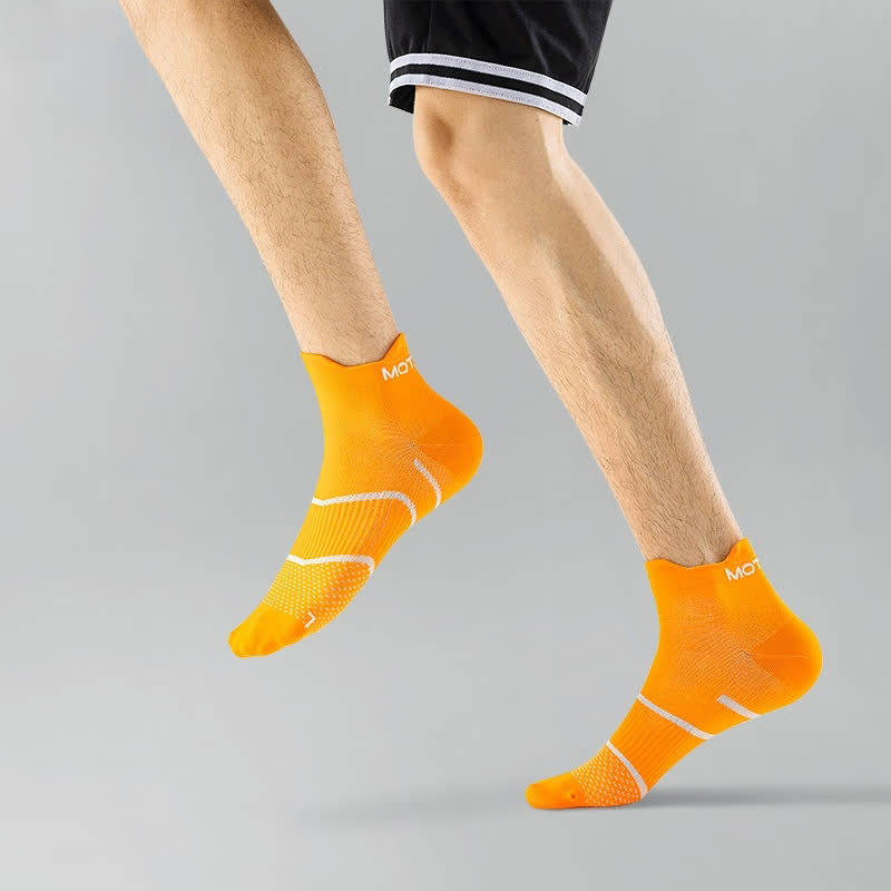 Chaussettes de compression respirantes à la cheville, fines et de couleur unie (6 paires)