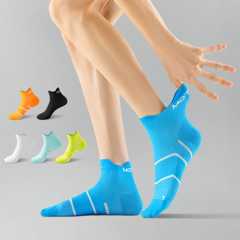 Chaussettes de compression respirantes à la cheville, fines et de couleur unie (6 paires)