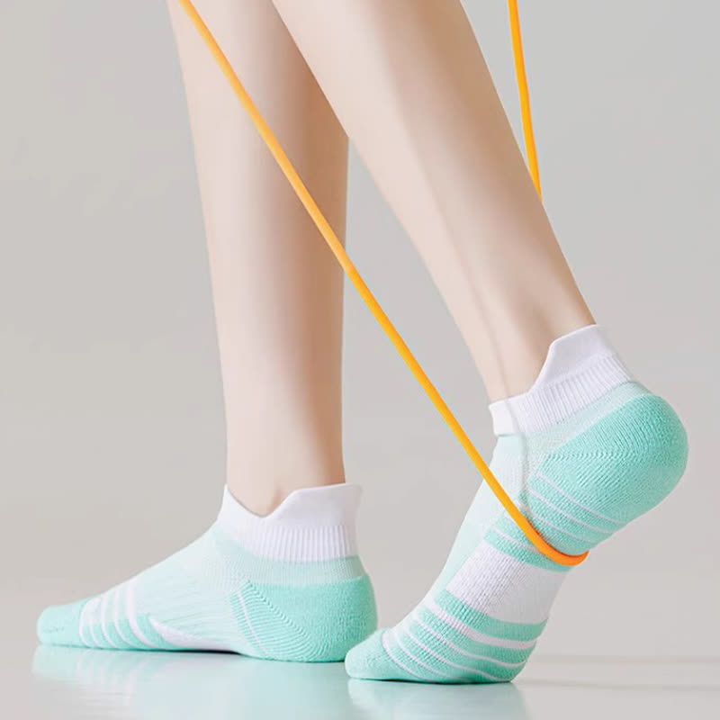 Chaussettes de sport à rayures en coton anti-transpiration (6 paires)
