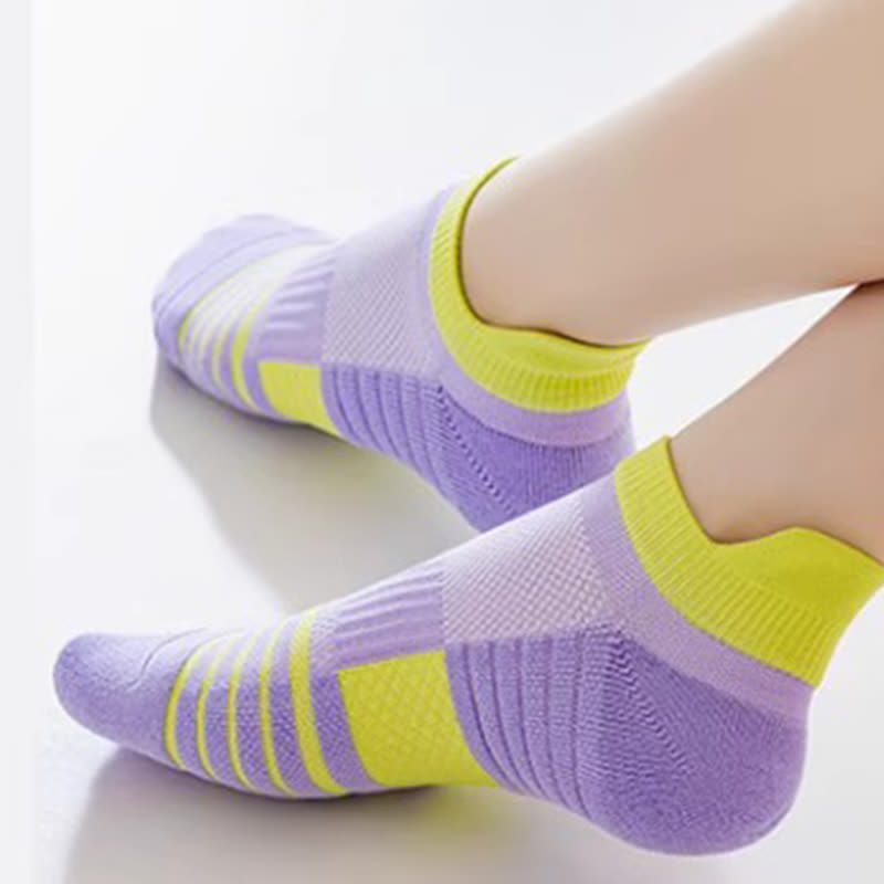 Chaussettes de sport à rayures en coton anti-transpiration (6 paires)
