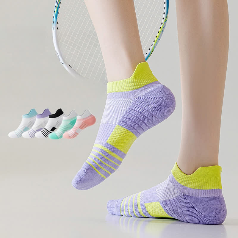 Chaussettes de sport à rayures en coton anti-transpiration (6 paires)