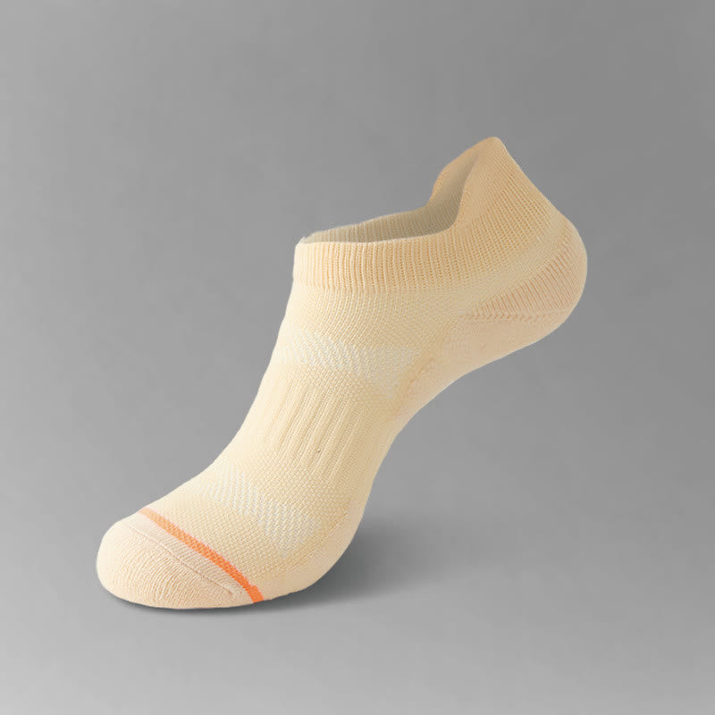 Chaussettes de compression en coton anti-transpiration pour le sport et la course à pied (5 paires) - Abricot - EU35-40 (US3-7) - image 14