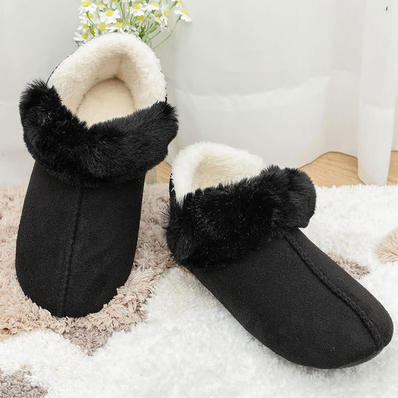 Chaussons moelleux antidérapants grande taille - Noir - EU44-45 (US10-11) - image 11