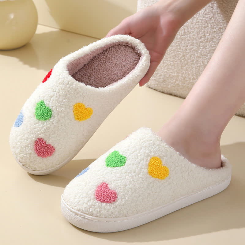 Chaussons confortables grande taille à motifs colorés