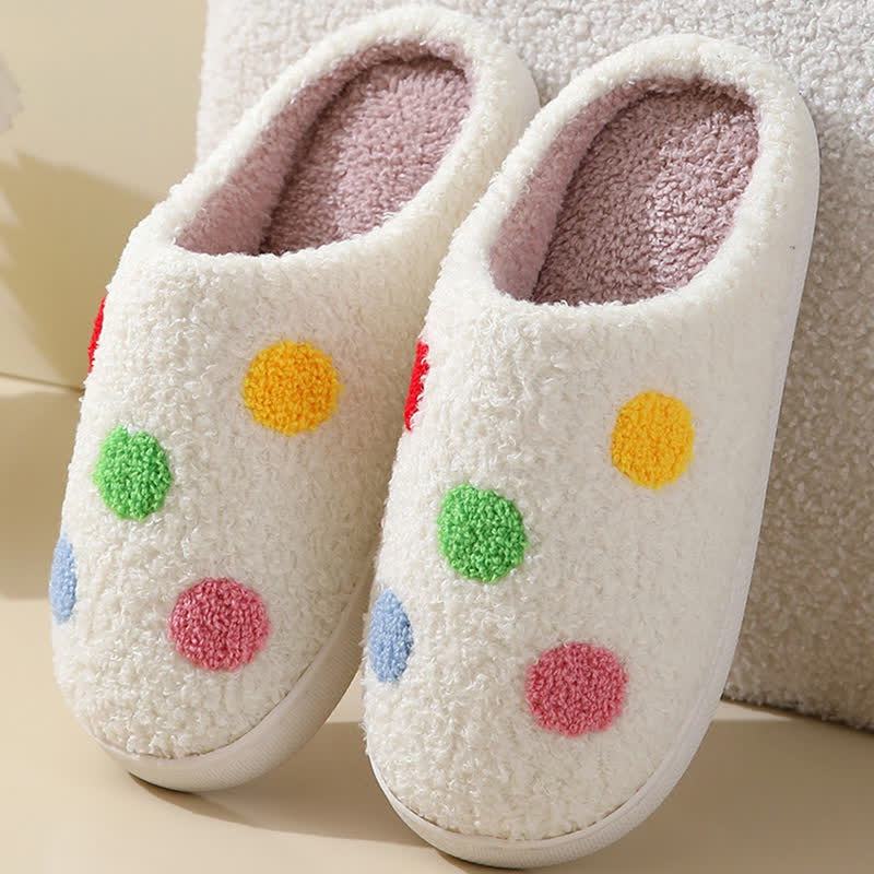 Chaussons confortables grande taille à motifs colorés