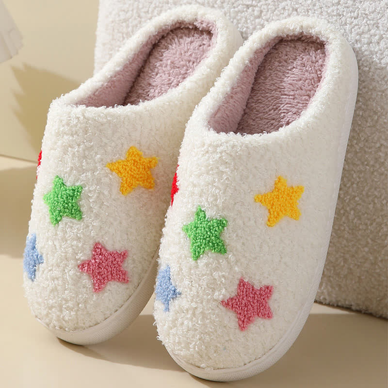Chaussons confortables grande taille à motifs colorés