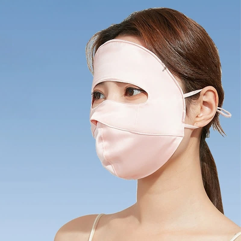 Masque de protection solaire en soie naturelle