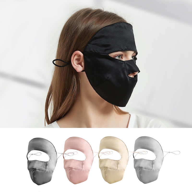 Masque de protection solaire en soie naturelle