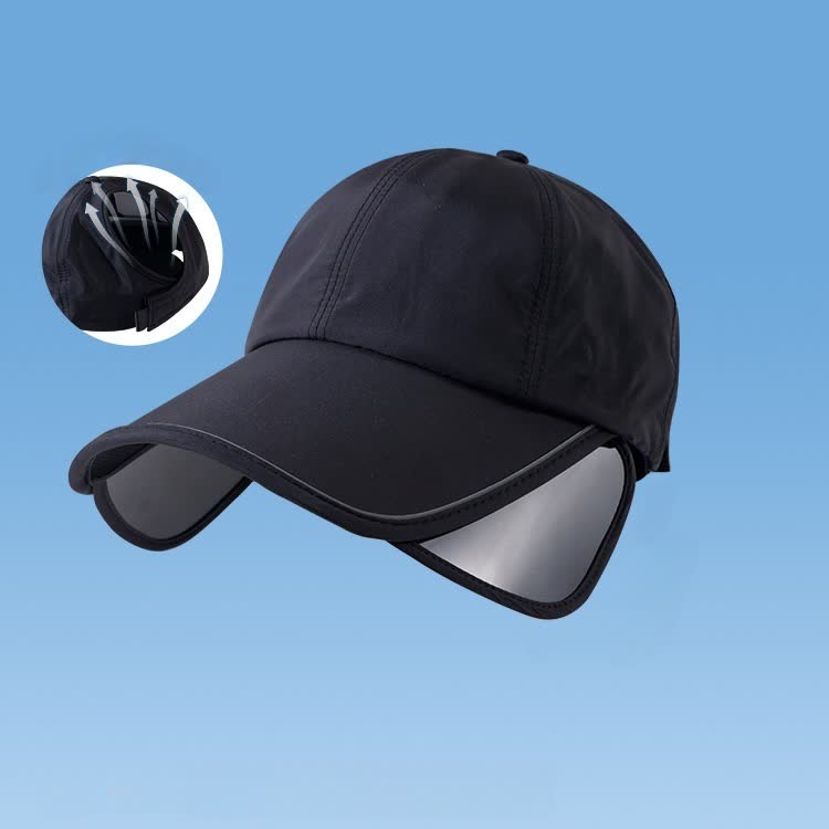 Chapeau visière de protection solaire d'extérieur - Noir - Taille unique - image 7