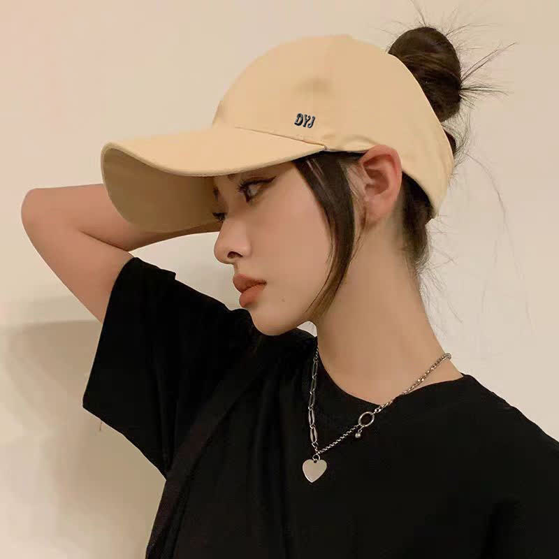 Casquette de baseball avec trou pour queue de cheval et protection solaire - Kaki - Taille unique - image 8