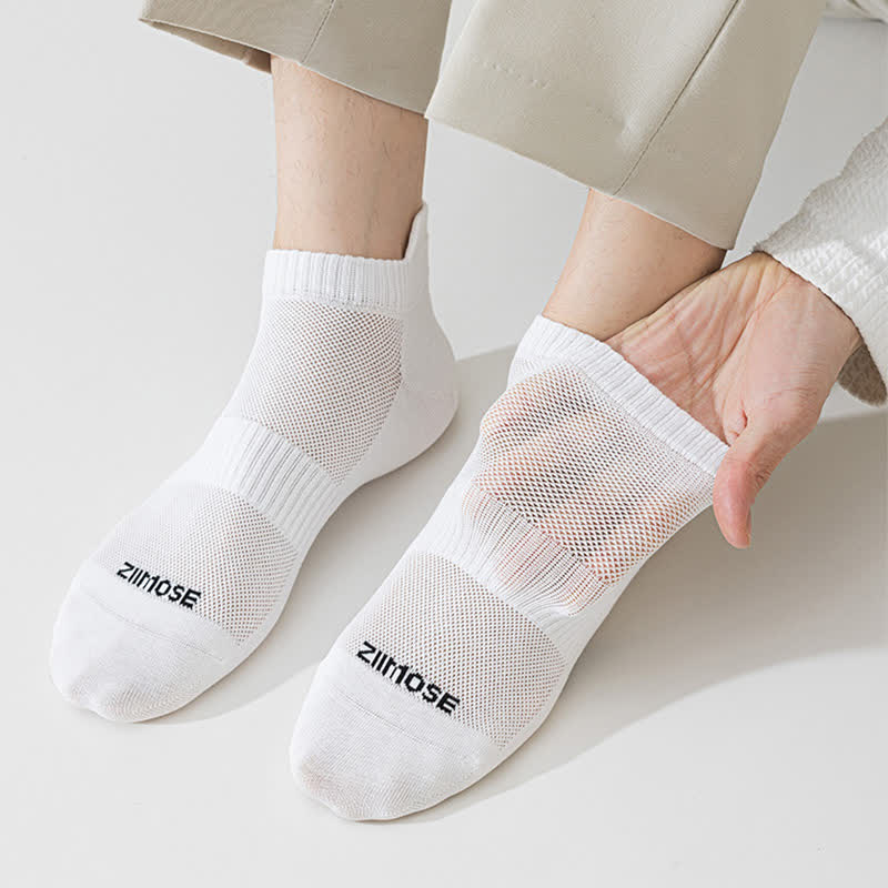 Chaussettes de sport fines en maille à imprimé lettre (5 paires)