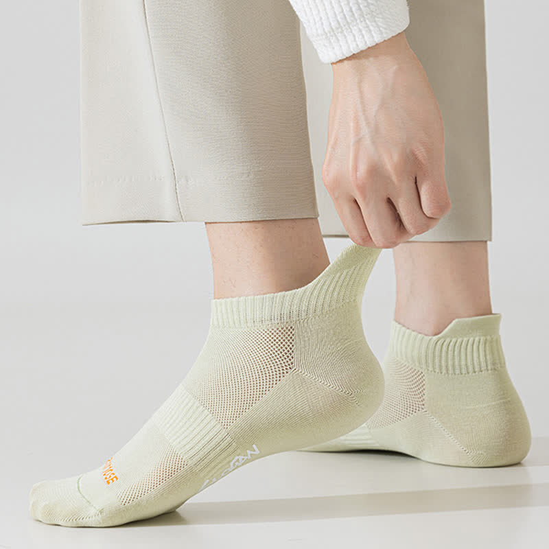 Chaussettes de sport fines en maille à imprimé lettre (5 paires)